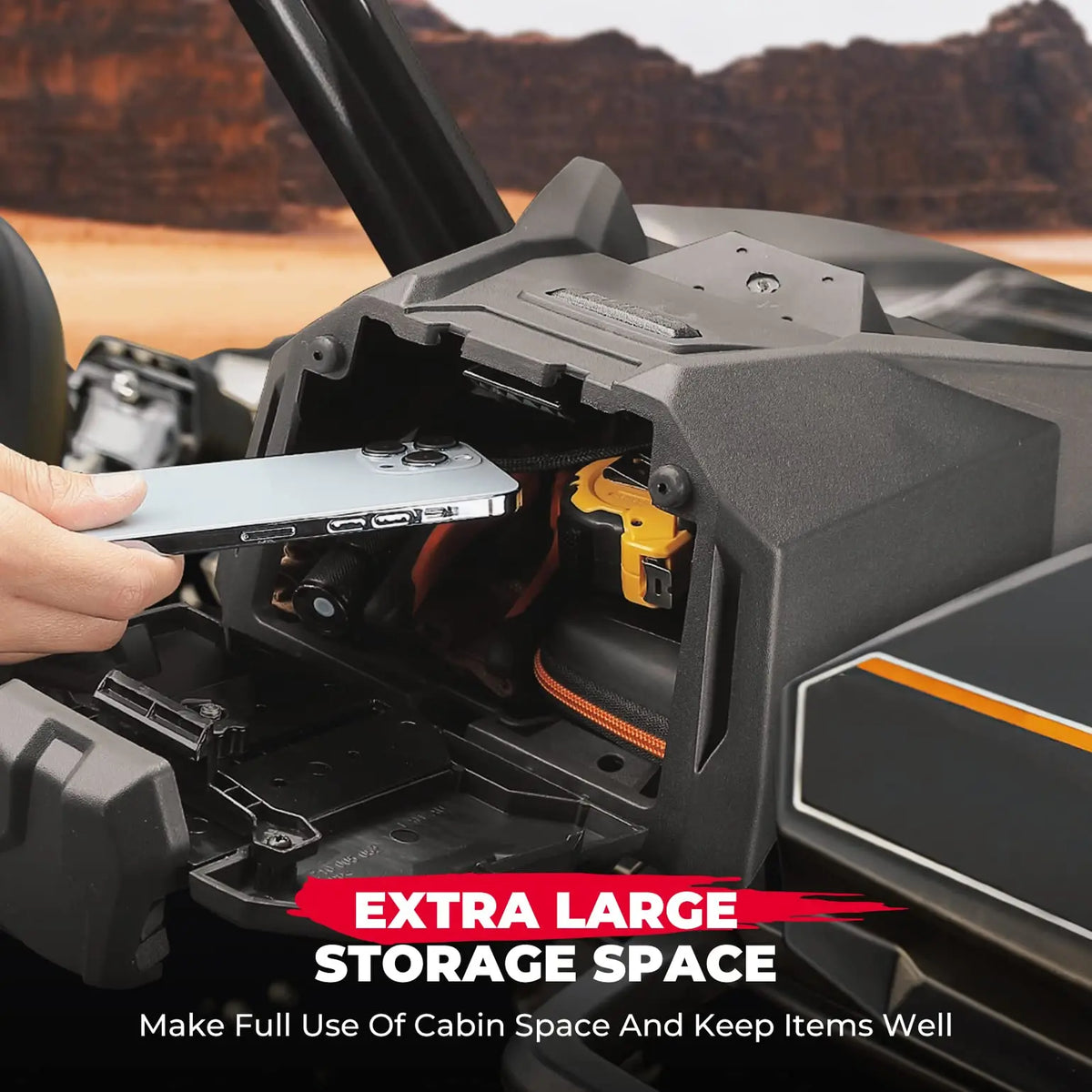 GPS Tablet Mount with Electronic Device Storage Box for Can-Am Maverick Sport, Maverick Trail & Commander
