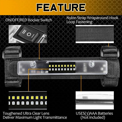 Roll Bar Mount LED Dome Light for UTV & SXS