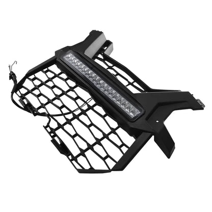 Black Mesh Front Grille with LED Light Bar for Polaris RZR XP 1000 & RZR XP Turbo