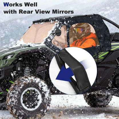 Heavy-Duty Soft Cab Enclosure Upper Doors for Kawasaki Teryx KRX 1000 (2020–2026)