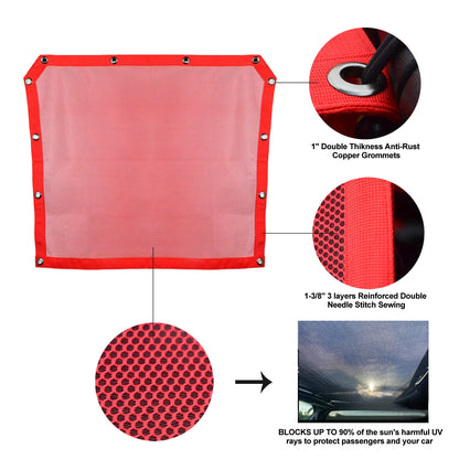 Full Roof Mesh Sun Shade with PVC Panels for Polaris RZR Pro XP (2020–2026)