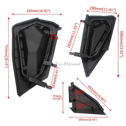Front and Rear Lower Half Door Insert Kit for Polaris RZR XP 1000, RZR 900 & RZR XP Turbo