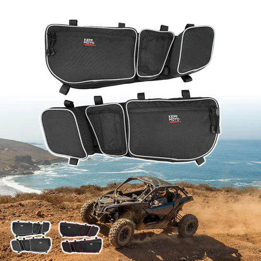 Driver & Passenger Door Storage Bags with Knee Pads for Can-Am Maverick X3 (2017–2026)
