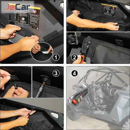 Inner Door Storage Bag Organizer Pockets for Polaris RZR Pro XP (2021–2026)