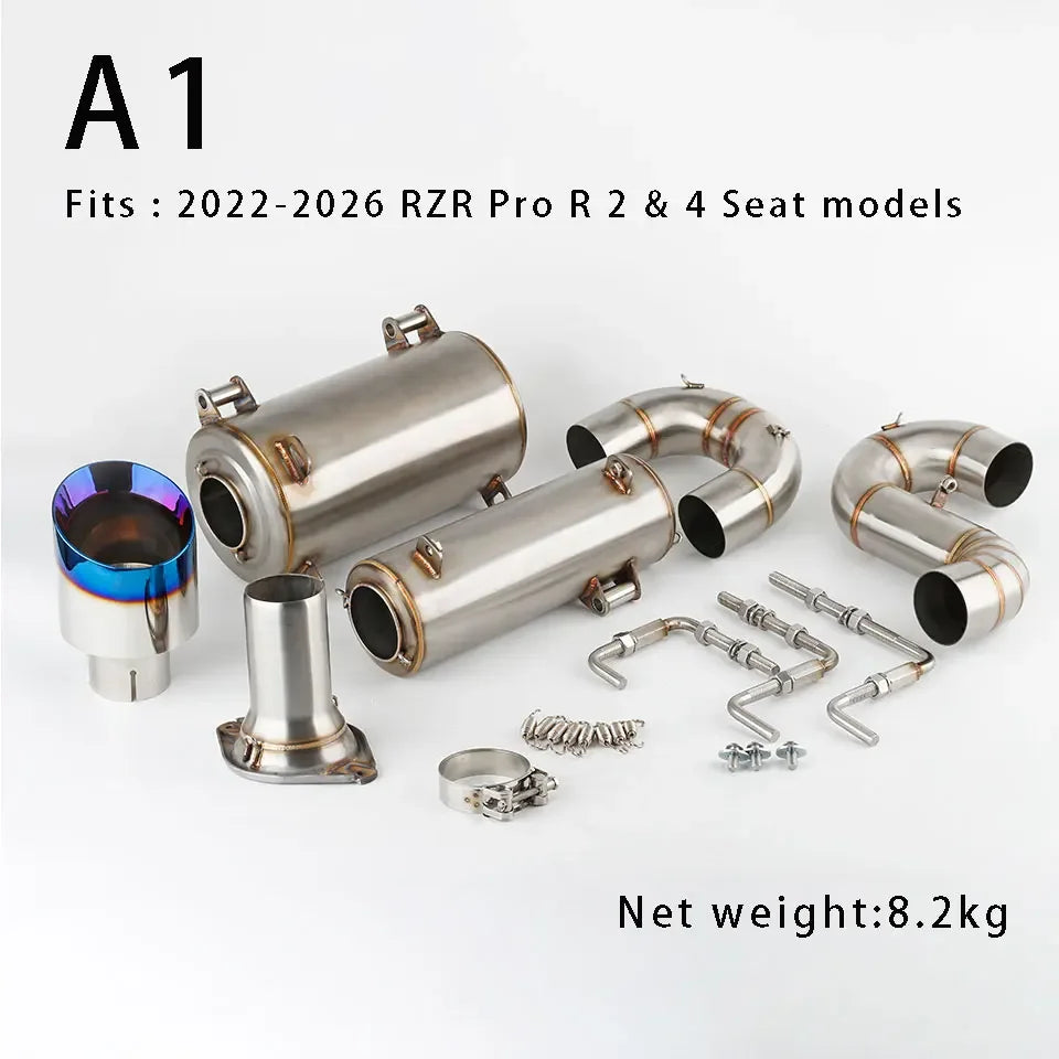 Dual Sport Performance Exhaust System for Polaris RZR Pro R (2022–2026)