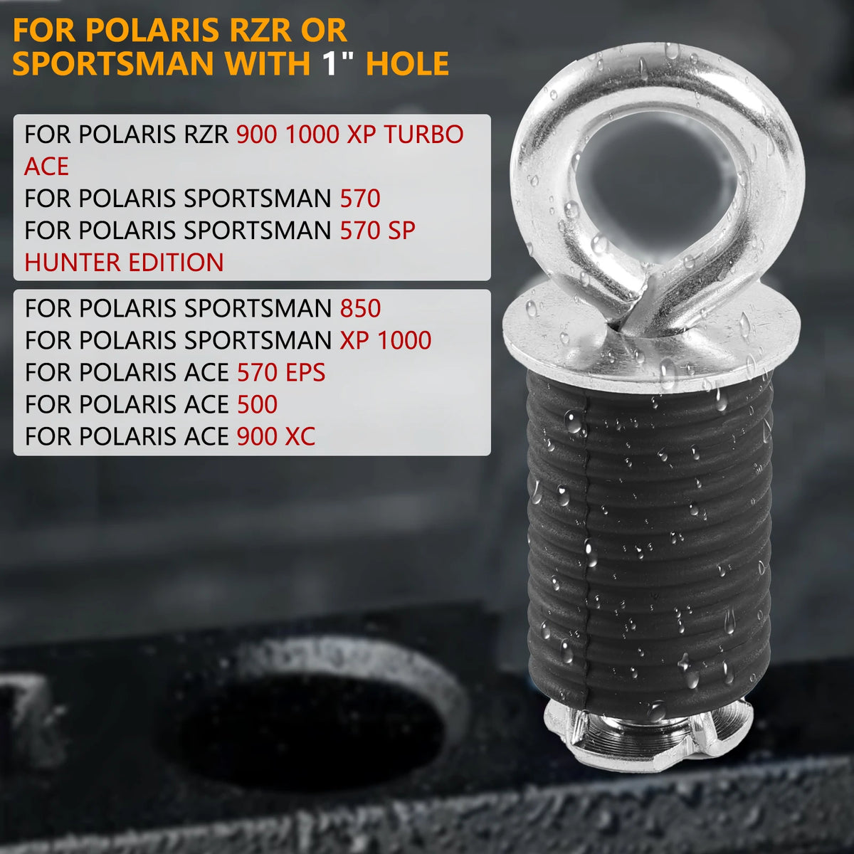 Cargo Tie-Down Anchors (6-Pack) for Polaris Ranger 570, Ranger XP 1000 & More