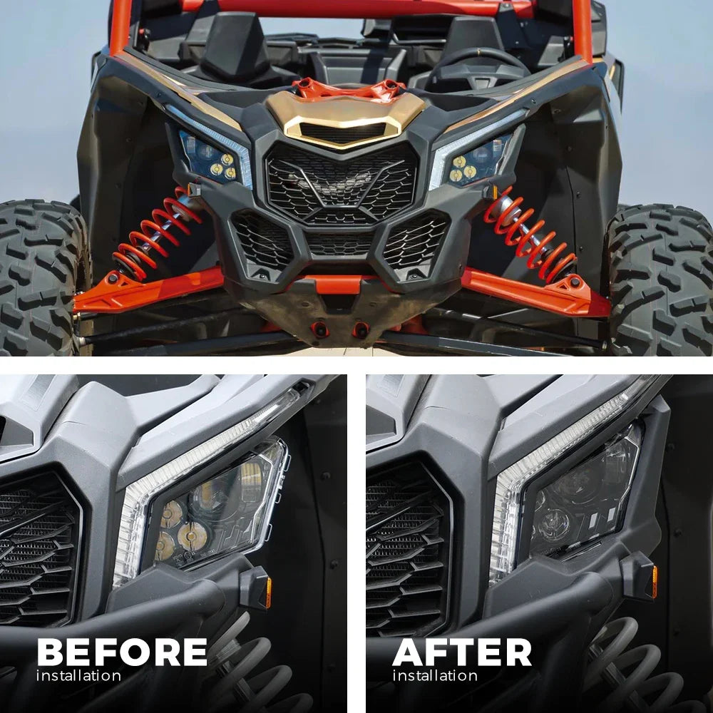 Front Headlight Eyelid Cover Trim for Can-Am Maverick X3 (2017–2026)