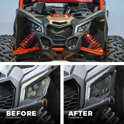 Front Headlight Eyelid Cover Trim for Can-Am Maverick X3 (2017–2026)