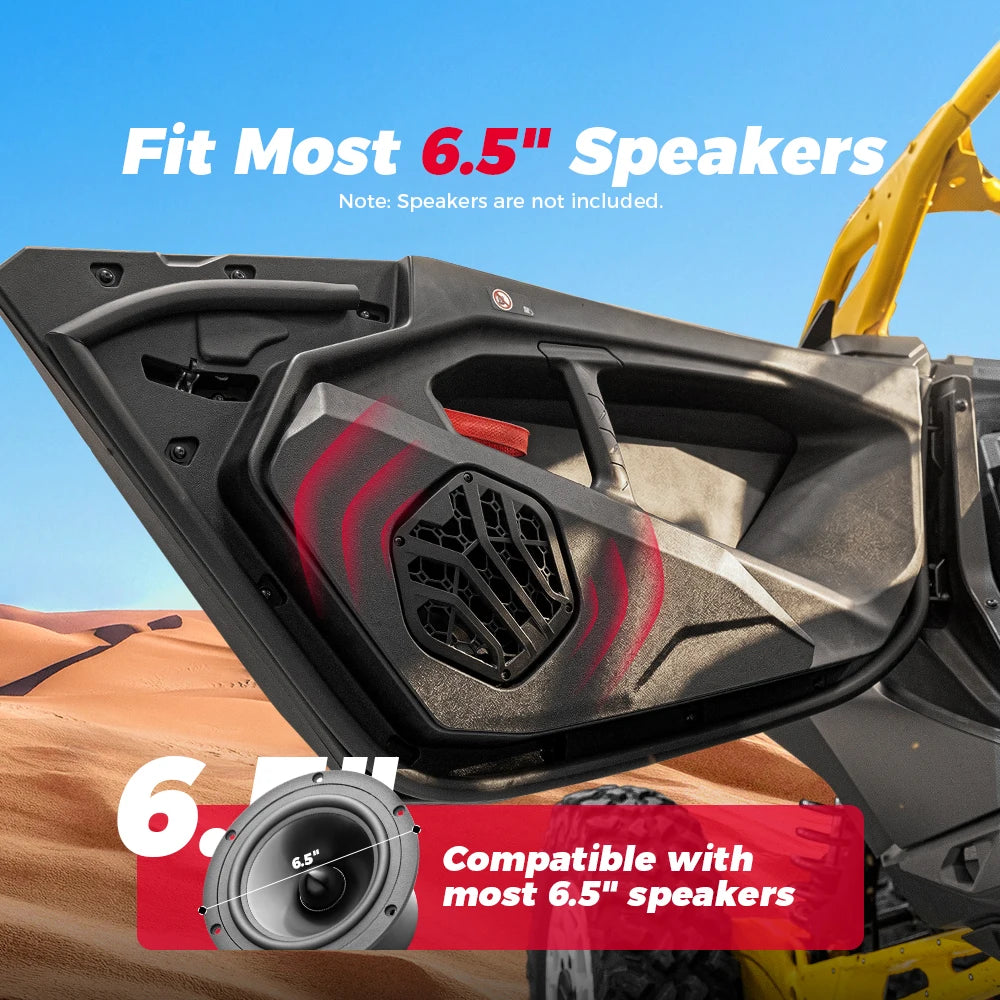 6.5-Inch Front Lower Door Speaker Pods for Can-Am Maverick R (2024–2025)