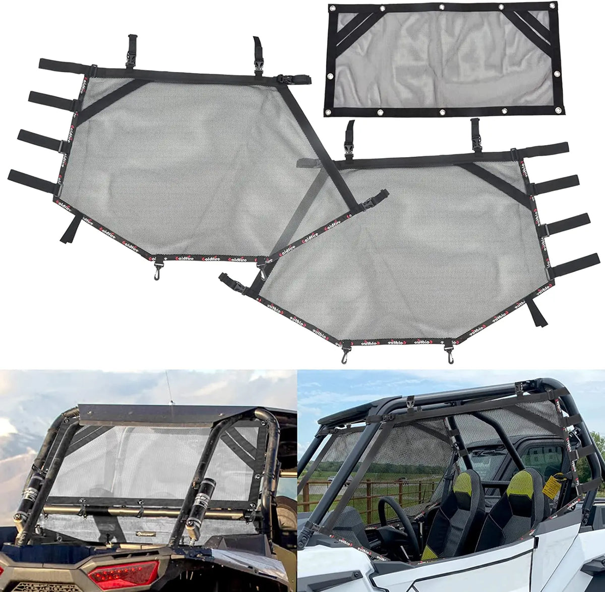 Soft Mesh Window Nets, 2-Door for Polaris RZR 570, RZR 900 & More
