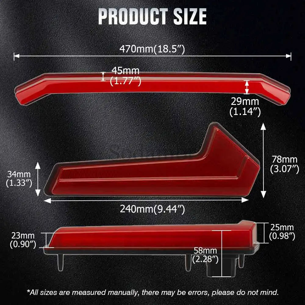 LED Rear Tail Brake Light Kit (3-Piece) for Polaris RZR XP 1000 & RZR XP Turbo