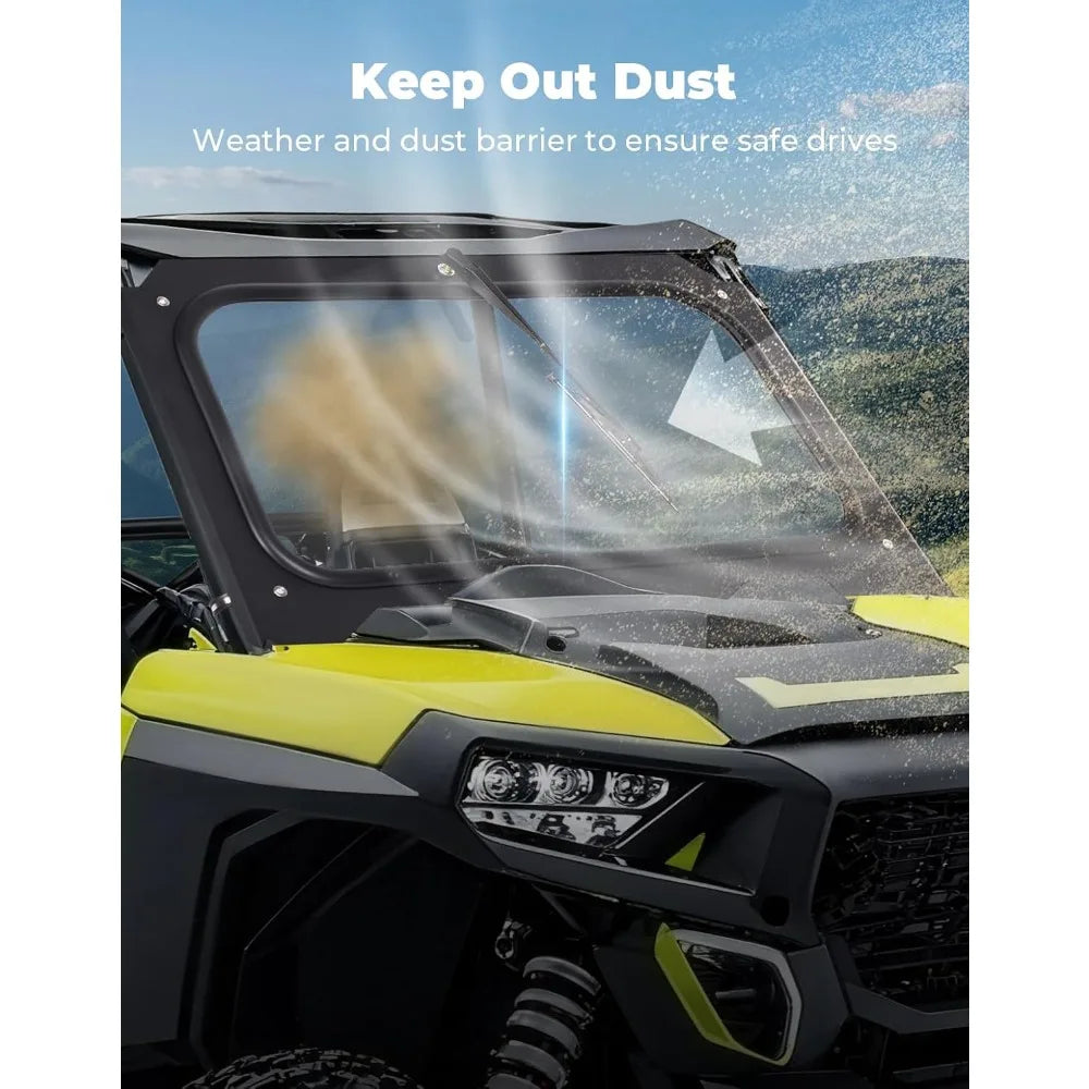 Front Windshield with Manual Wiper, DOT for Polaris RZR XP 1000, RZR XP Turbo & More