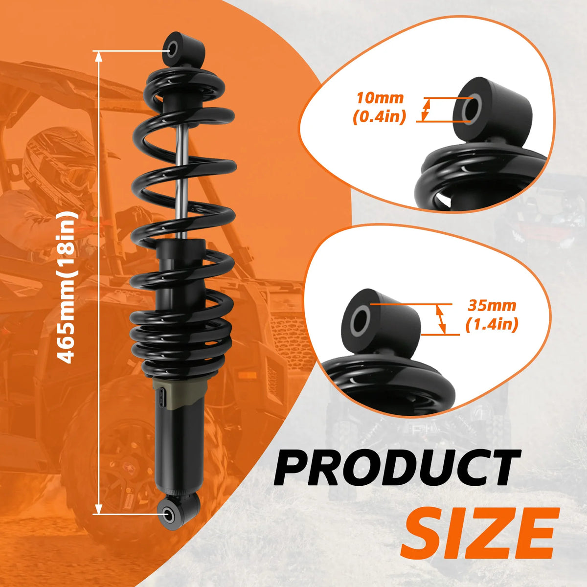 Front Shock Absorber Kit for Polaris Ranger 570, Ranger XP 900 & Ranger XP 1000