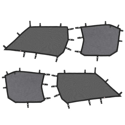 KEMIMOTO Front and Rear Side Mesh Window Nets for Polaris RZR XP 1000