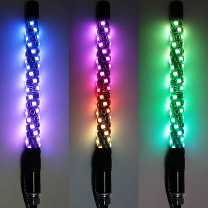 1 ft COB LED Whip Lights with Turn, Brake & Reverse (Pair) for UTV & SXS