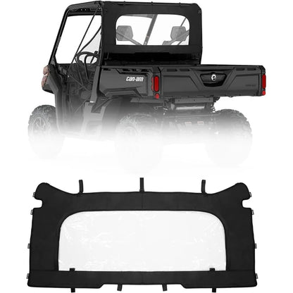 Roll-Up Zippered Rear Dust Windscreen for Can-Am Defender (2016–2026)