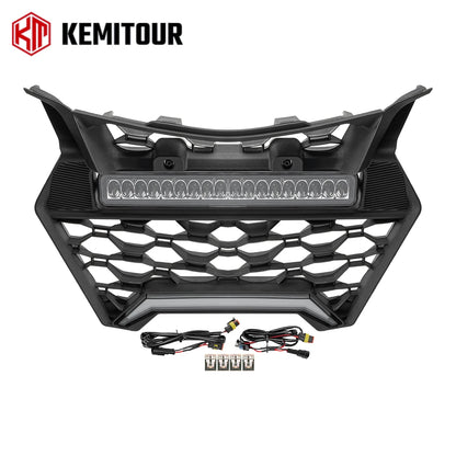 Front Mesh Grille with Dual LED Light Bars for Can-Am Maverick R (2024–2025)