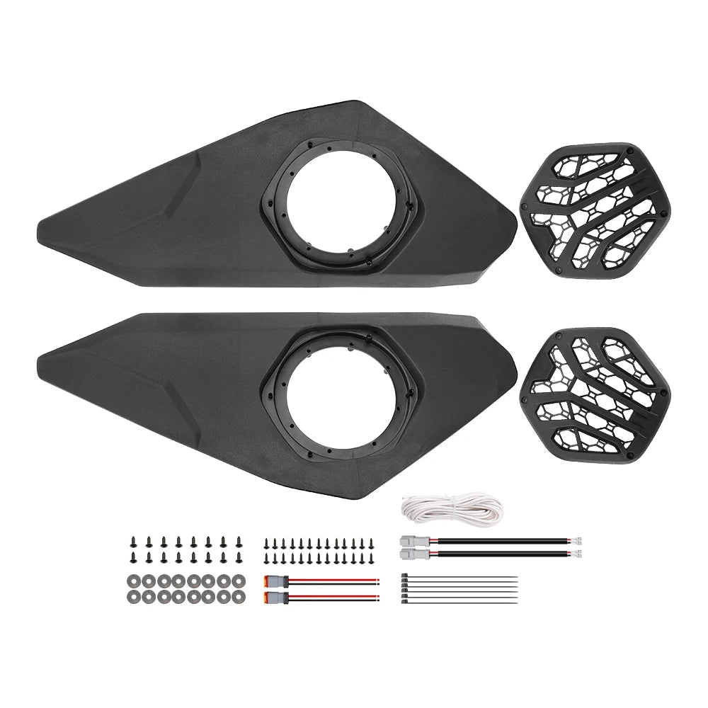 6.5-Inch Front Lower Door Speaker Pods for Can-Am Maverick R (2024–2025)