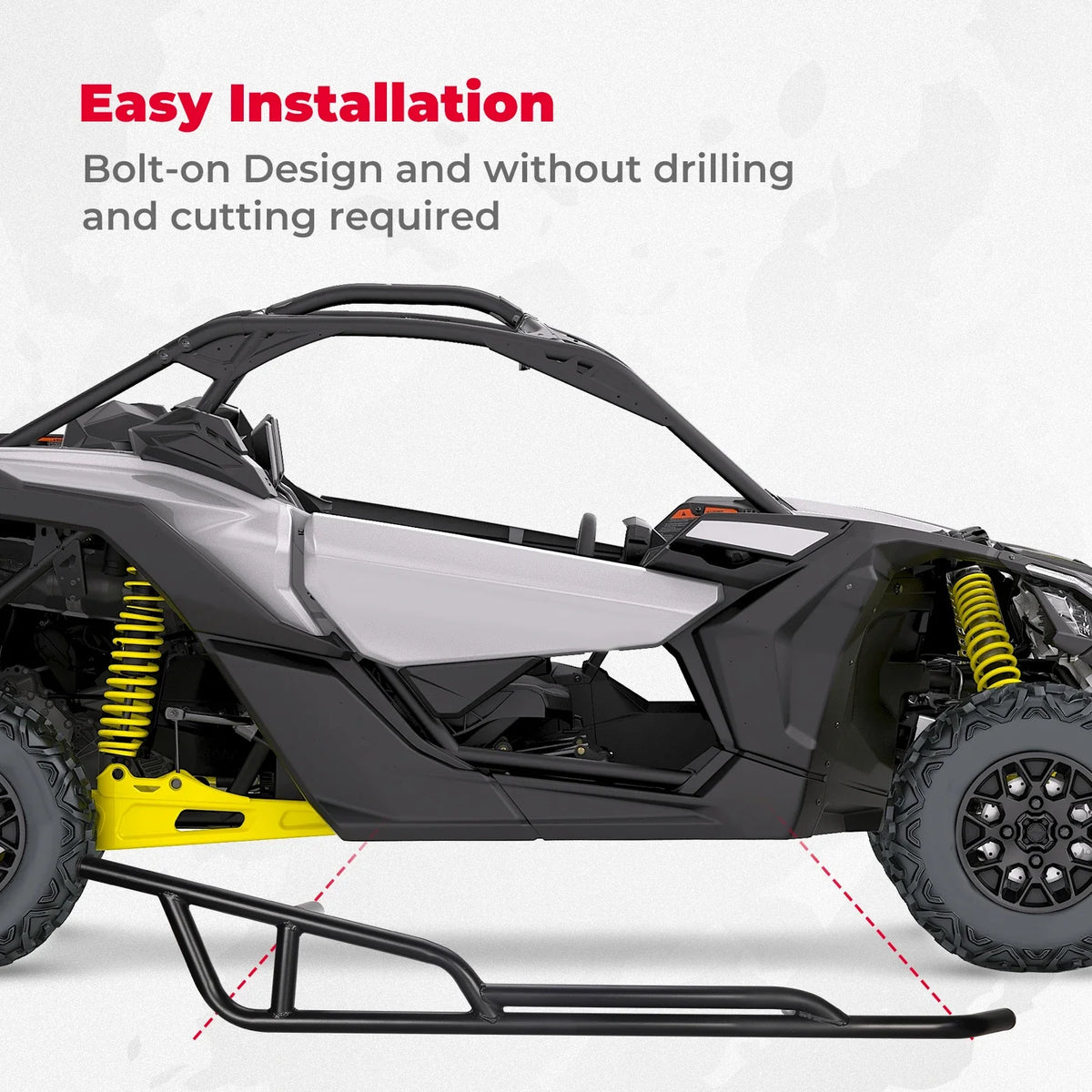 2-Door Steel Nerf Bars and Rock Sliders for Can-Am Maverick X3 (2017–2025)