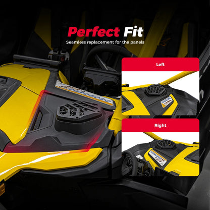 6.5-Inch Front Dashboard Speaker Pods with Mesh Grilles for Can-Am Maverick R (2024–2026)