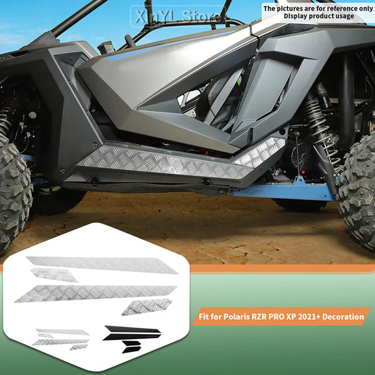 Metal Interior Side Skirt Trim Kit (4-Piece) for Polaris RZR Pro XP (2021–2026)