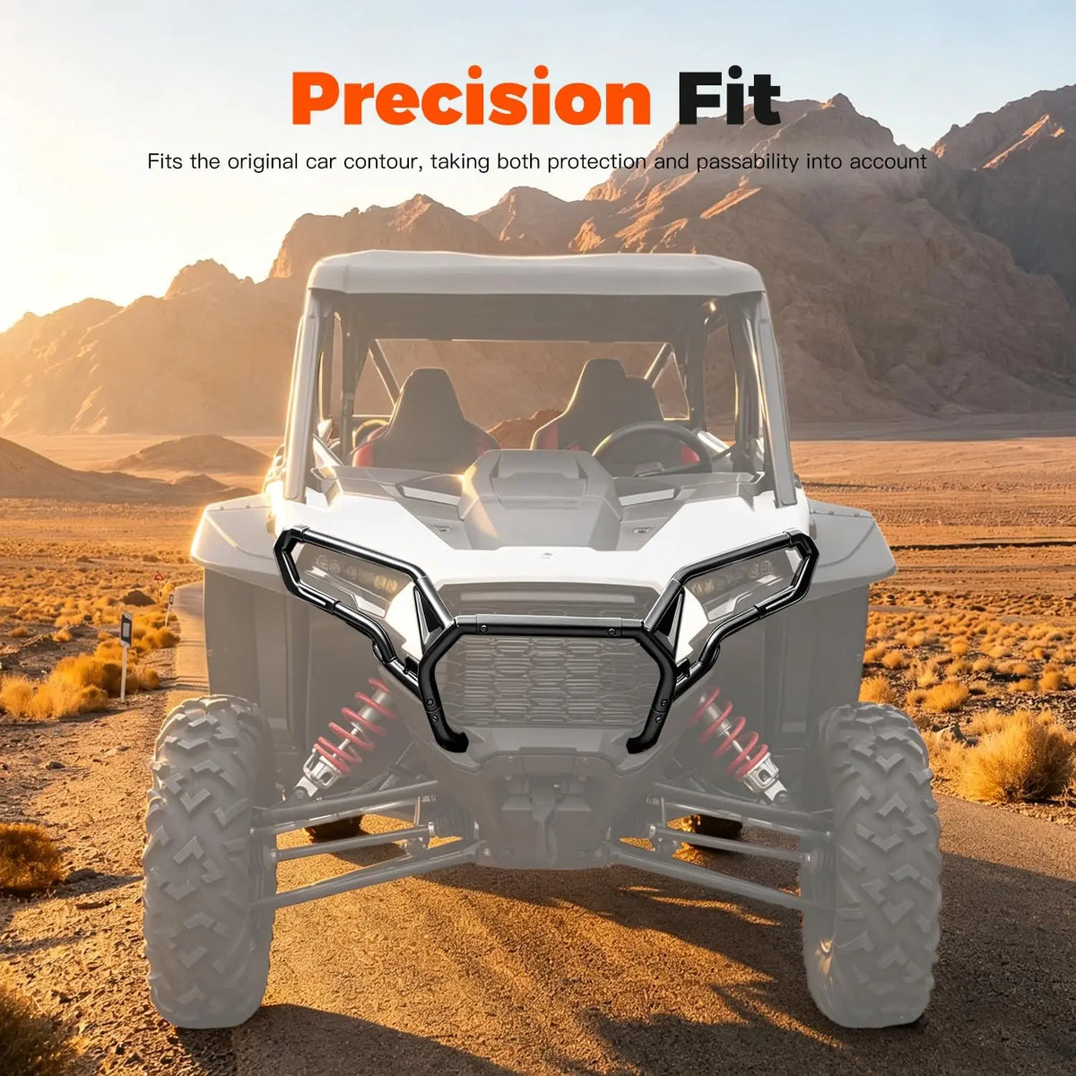 Heavy-Duty Steel Front Bumper with Brush Guard for Polaris RZR XP 1000 (2024–2026)