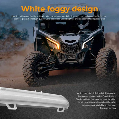 Front LED Signature Light Assembly, White DRL for Can-Am Maverick X3 (2017–2023)