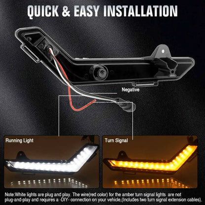 LED Front Accent Turn Signal Lights with DRL (Pair) for Can-Am Defender & Commander
