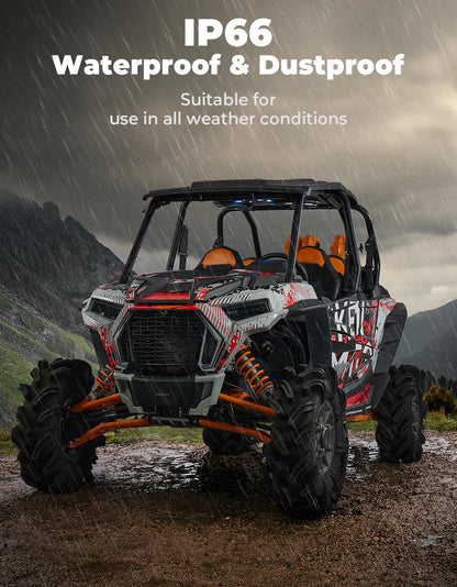 KEMIMOTO Bluetooth Audio Roof Top, IP66 Waterproof for Polaris RZR XP 1000, RZR XP Turbo & RZR 900