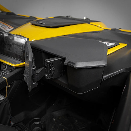 Magnetic Rotatable Tablet Mount with Storage Box for Can-Am Maverick R (2024–2025)