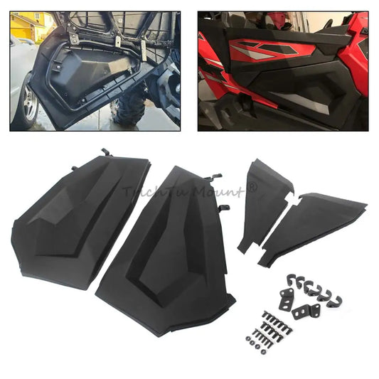 Front Lower Door Insert Panels with Metal Frame for Polaris RZR XP 1000, RZR XP Turbo & More
