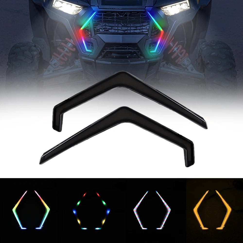 RGB LED Front Accent Lights with Turn Signals for Polaris RZR XP 1000 & RZR XP Turbo