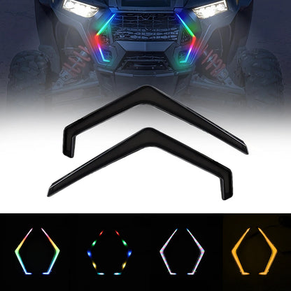 RGB LED Front Accent Lights with Turn Signals for Polaris RZR XP 1000 & RZR XP Turbo