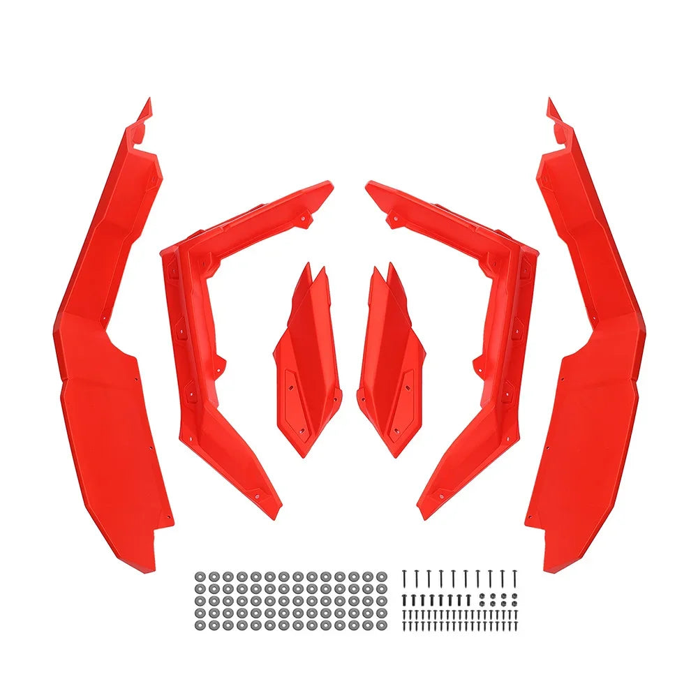 Red Super Extended Fender Flares for Can-Am Maverick X3 (2017–2025)