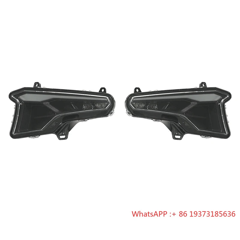 Black LED Headlights with White Accent and Amber Turn Signals for Polaris Xpedition (2024–2026)