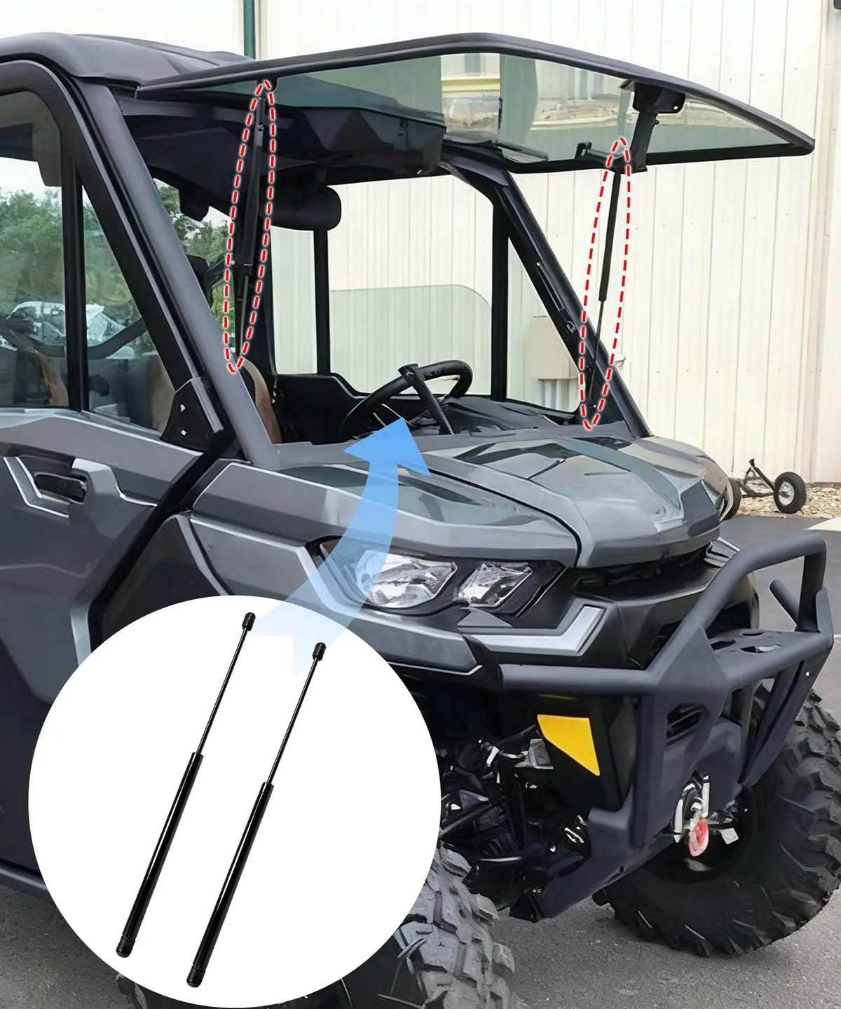 Windshield Lift Support Gas Struts (Pair) for Can-Am Defender (2016–2021)