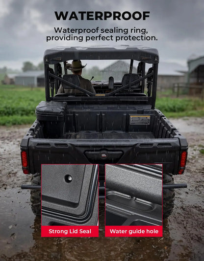 21L Lockable Waterproof Bed Storage Box for Can-Am Defender & Commander