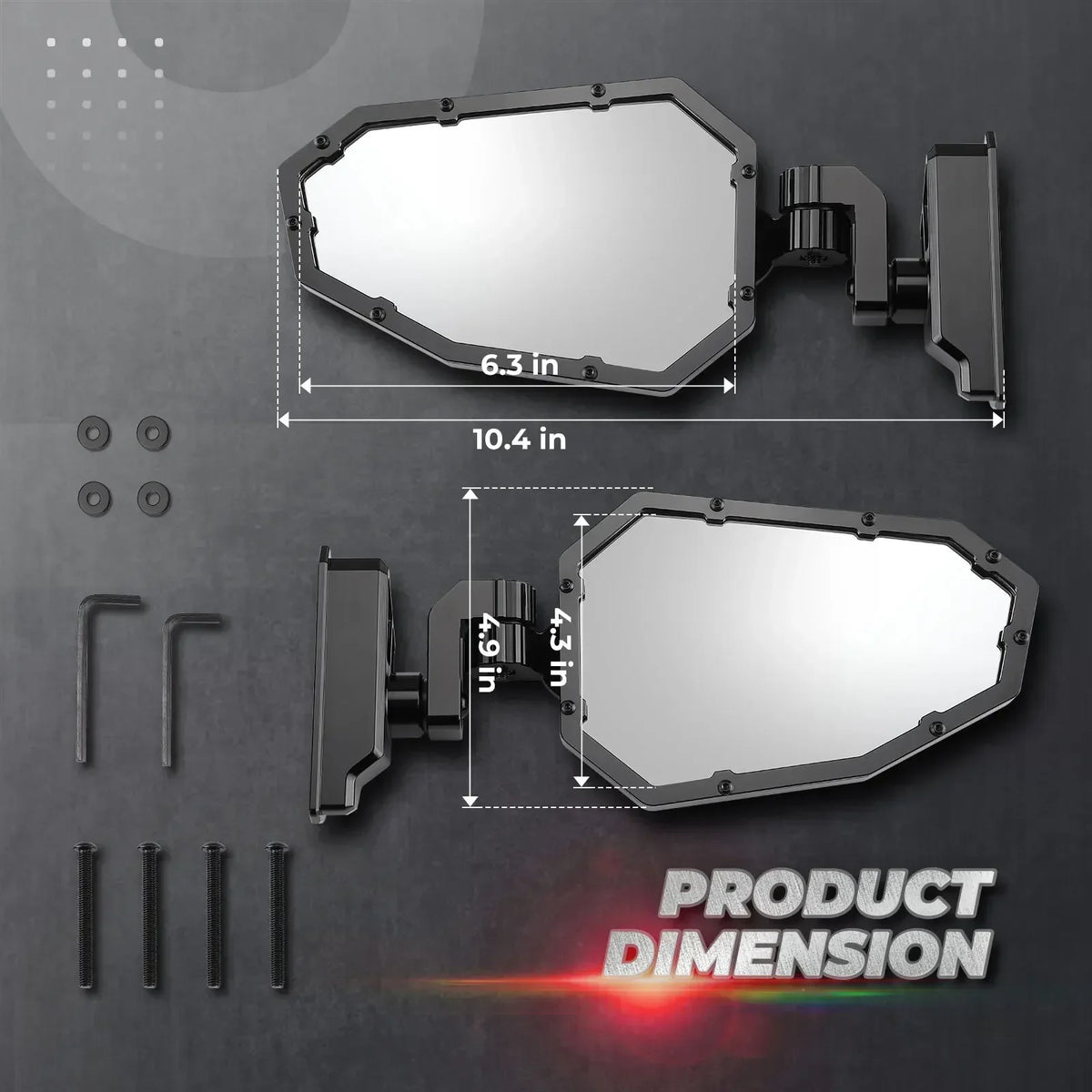 Aluminum Side Rear View Mirrors for Can-Am Maverick X3 (2017–2025)