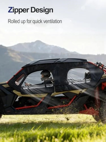 Waterproof PVC Soft Upper Doors, 4-Seat for Can-Am Maverick X3 (2017–2024)