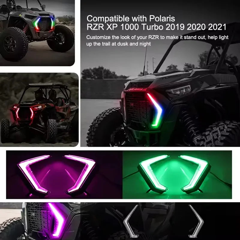 RGB Front Fang Signature Lights with Turn Signals for Polaris RZR XP 1000 & RZR XP Turbo