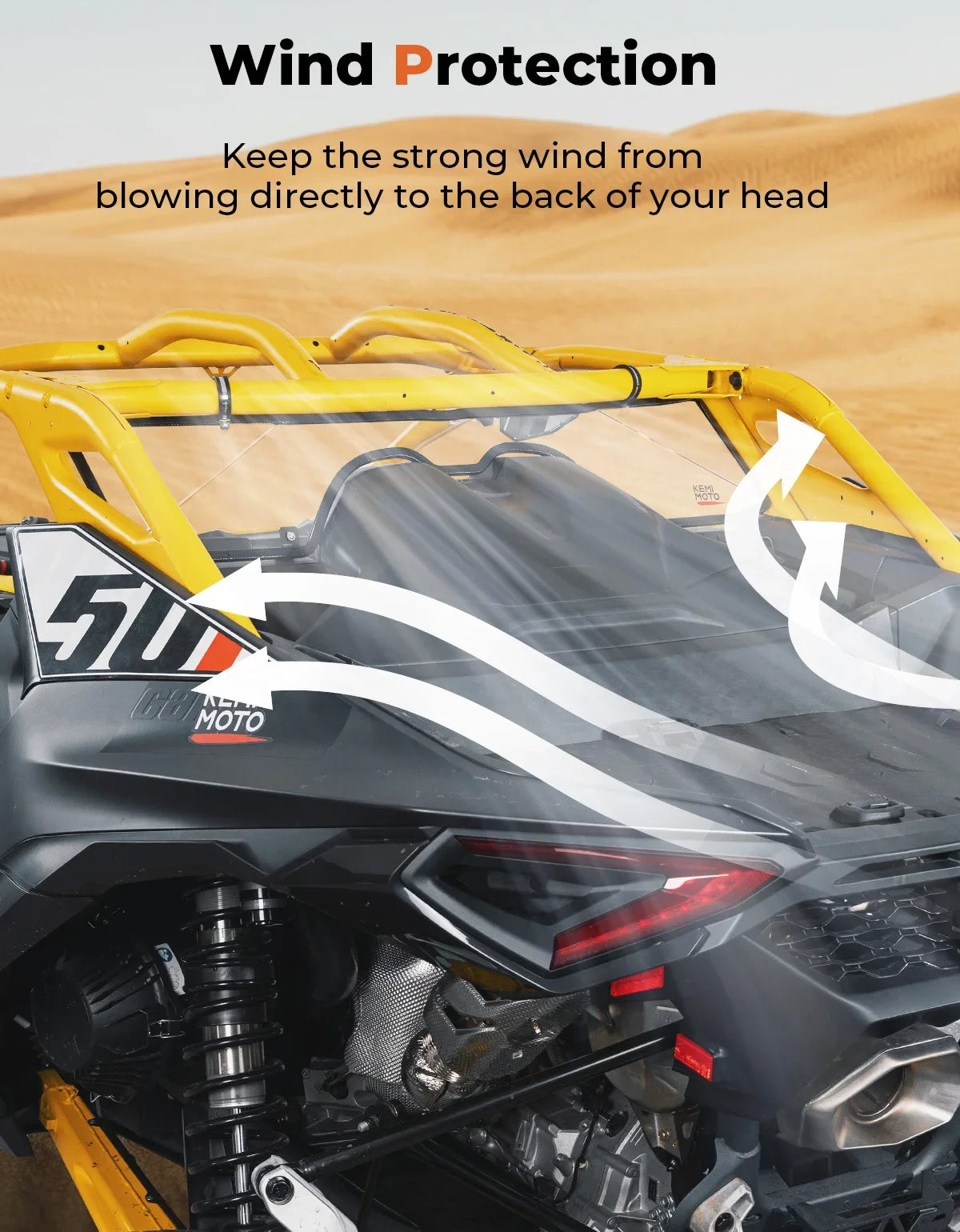 Scratch-Resistant PC Rear Window for Can-Am Maverick R (2024–2026)