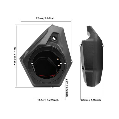 Front Roof 5.25-Inch Speaker Pod Enclosures for Can-Am Maverick Trail, Maverick Sport & Commander