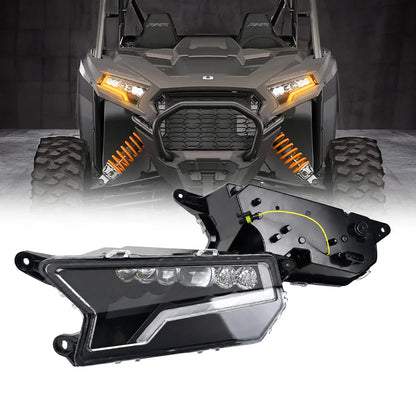 LED Headlights with Flowing DRL and Turn Signals for Polaris RZR XP 1000 (2024–2026)