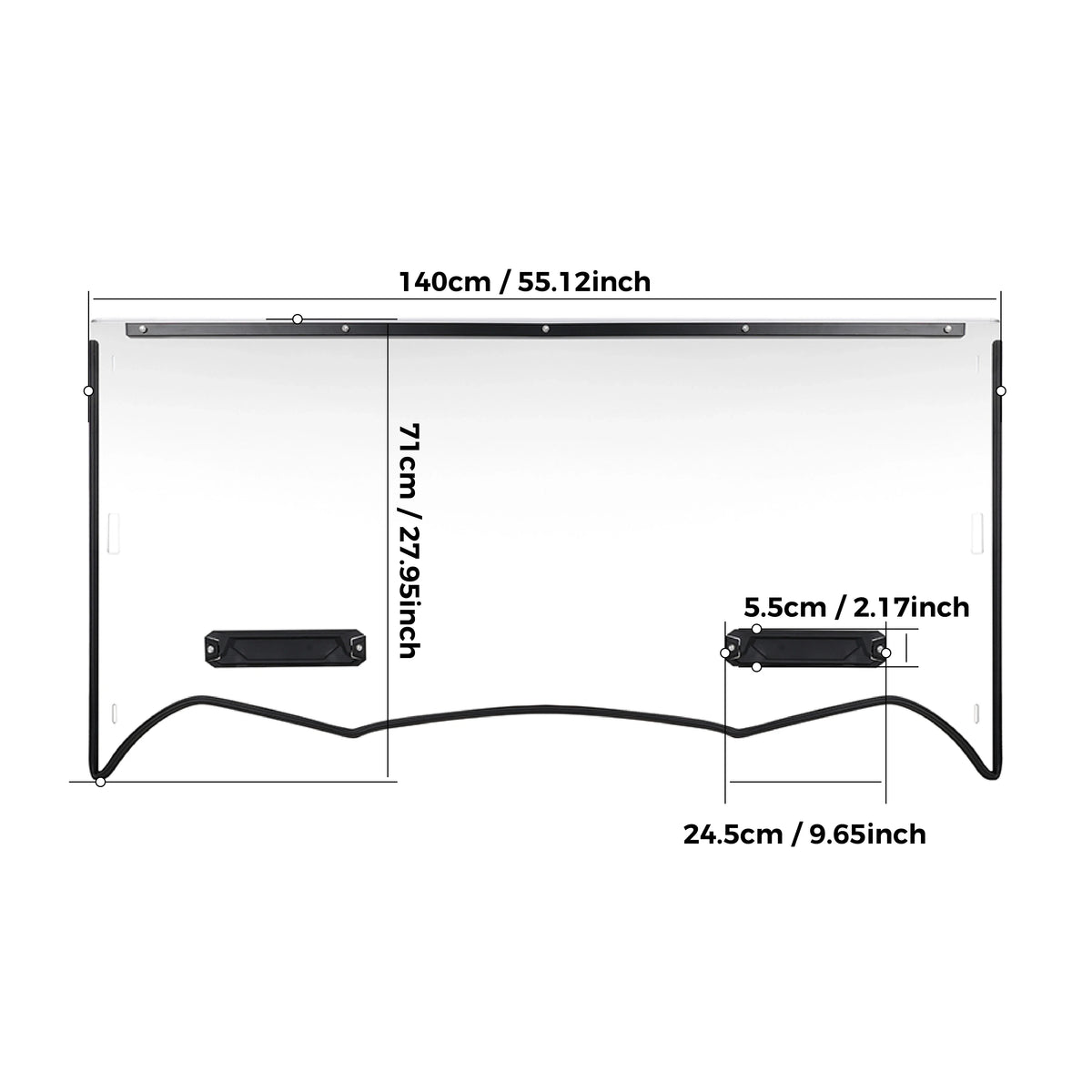 Clear Polycarbonate Front Windshield for Kawasaki Teryx & Teryx4