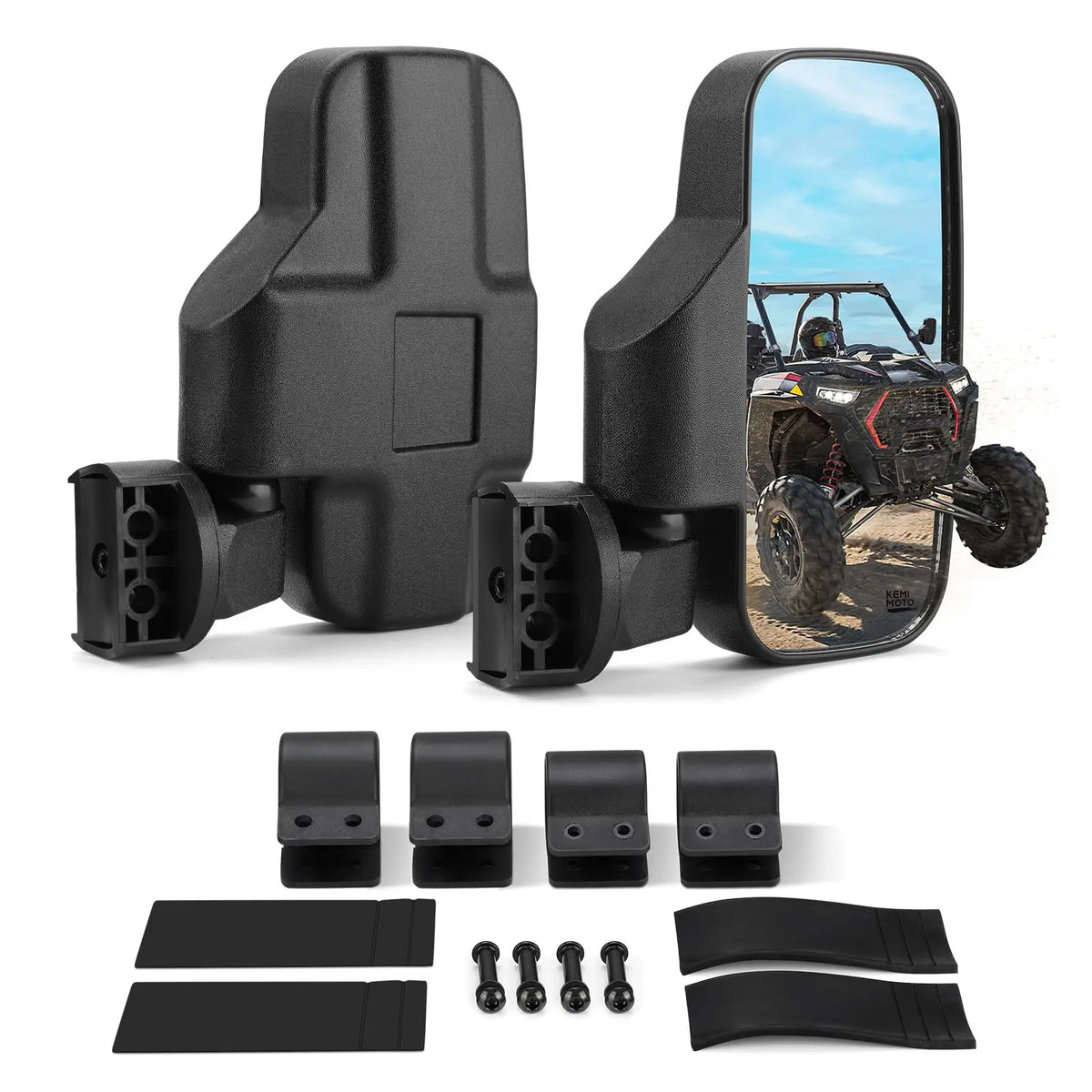 Folding Side Mirrors for 1.6–2 Inch Roll Cages for UTV & SXS