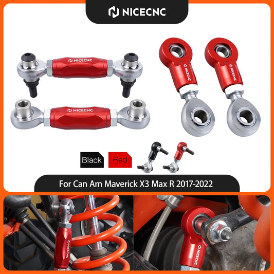 NICECNC Aluminum Front & Rear Sway Bar Links for Can-Am Maverick X3 (2017–2023)