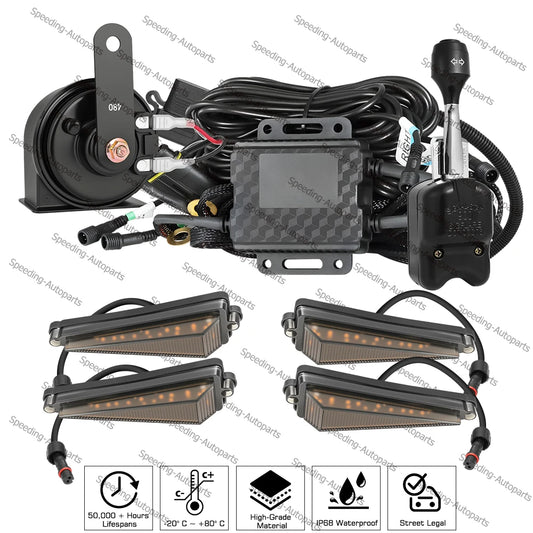 Turn Signal Kit with Column Lever & 110 dB Horn for Polaris Ranger XP 1000 & General
