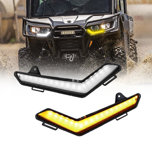 Front LED DRL with Turn Signal Lights for Can-Am Defender & Commander