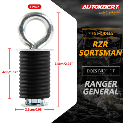 Cargo Tie-Down Anchors (6-Pack) for Polaris Ranger 570, Ranger XP 1000 & More