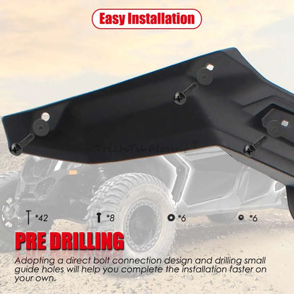 Outer Fender Flare Extensions Splash Shield Set for Can-Am Maverick X3 (2017–2023)